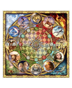 Heaven And Earth Designs �N���X�X�e�b�`�h�J�}�� �A�� HAED �㋉�� Ciro Marchetti �����\��{/��䶗� Zodiac Mandala �S�ʎh��