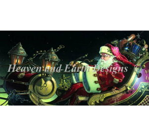Heaven And Earth Designs �N���X�X�e�b�`�h�J�}�� HAED �㋉�� Dean Morrissey �N���X�}�X�̃\�� Father Christmas Sleigh Ride �S�ʎh��