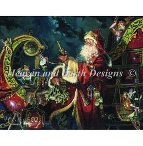 �N���X�X�e�b�`�h�J�}�� Heaven And Earth Designs HAED �㋉�� Dean Morrissey �N���X�}�X�̗��̏��� Preparing For The Journey �S�ʎh��