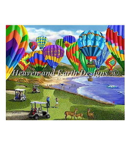 �N���X�X�e�b�`�h�J�}�� Heaven And Earth Designs HAED �㋉�� Mary Thompson �M�C�� Hot Air Ride �S�ʎh��