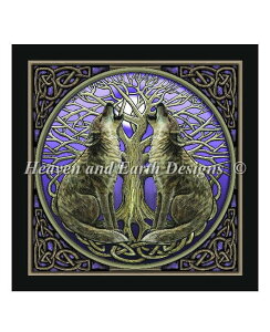 Lisa Parker �N���X�X�e�b�` �}�� �h���イ �`���[�g �y Mini Moon Gazing Wolves �z Heaven And Earth Designs �㋉�� �T �I�I�J�~ ��������