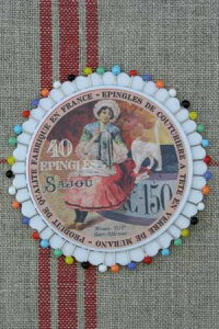 Sajou ҂ji܂jZbgjDisque de 40 pingles tte de verre - Sajou Normande brodant tX ]TW[ EPI_DIS_040_SAJ_06