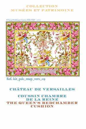 Sajou クロスステッチししゅうキット マリーアントワネット・王妃の寝室 Kit de point de croix : coussin  chambre de la Reine au château フランス メゾンサジュー 輸入 上級者 KIT_PDC_MUP_VERS_09 | 