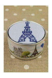 TW[ NXXeb`hJLbg yGbtFz Kit de point de croix Sajou Bote  broder - Tour Eiffel bleue A ㋉ KIT_PDC_BTE_SAJ_PARIS_01A i\j