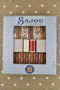 SAJOU�i�T�W���[�j �~�V����2�{�ƖȐ��n2��̃{�b�N�X�Z�b�g �yBOTE CADEAU TISSUS ET FILS LONTINE�z �t�����X BTE_TIS_SAJ_FIL_02_02_A �y�\��z