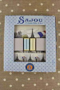 Sajou�i�T�W���[�j �~�V����2�{�ƖȐ��n2��̃{�b�N�X�Z�b�g �yBOTE CADEAU TISSUS ET FILS MA BELLE VILLE DE PARIS�z �t�����X BTE_TIS_SAJ_FIL_02_03_A �y�\��z
