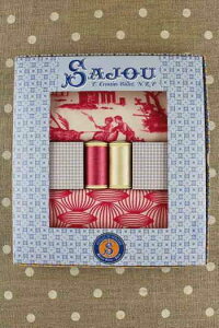 �T�W���[�iSAJOU�j �~�V����2�{�ƖȐ��n2��̃{�b�N�X�Z�b�g �yBOTE CADEAU TISSUS ET FILS PLAISIRS DE LA CAMPAGNE ROSE�z �t�����X BTE_TIS_SAJ_FIL_02_06_A �y�\��z