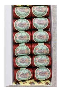 Sajou ���[�X�� 12�� 110m �{���h�[ �yBOTE DE 12 COCONS CALAIS FIL DENTELLE N° 6549 - BORDEAUX�z �t�����X CHDENT_CALAIS_ASS_12_6549 �y�\��z