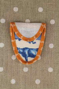 Maison SajouiTW[j VU[P[X yTUI POUR CISEAUX TAILLE S TOILE DE JOUY BLEUE BIAIS ORANGEz tX 3701098600543 y\z