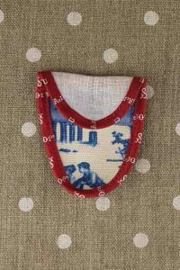 SajouiTW[jVU[P[X yTUI POUR CISEAUX TAILLE S TOILE DE JOUY BLEUE BIAIS BORDEAUXz tX 3701098600581y\z