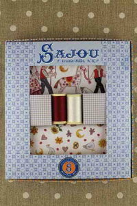 Maison Sajou �~�V����2�{�ƖȐ��n2��̃{�b�N�X�Z�b�g �yBOTE CADEAU TISSUS ET FILS FARANDOLE ALSACIENNE�z �t�����X BTE_TIS_SAJ_FIL_02_16_A �y�\��z