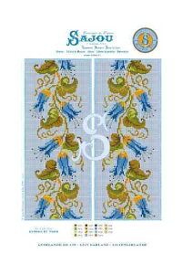 SAJOU NXXeb`hイ | `[g } yAEACXES-GRILLE DE POINT DE CROIX GUIRLANDE DE LIS-z tX GRI_PDC_FLE_06 y\z
