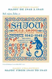 SAJOUi]ETW[j NXXeb`hイ`[g } yGRILLE DE POINT DE CROIX SAJOU DE 1842 ? 1845z | A GRI_PDC_SAJOU_11y\z