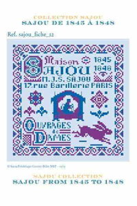 SAJOUi]ETW[j NXXeb`hイ`[g } yGRILLE DE POINT DE CROIX SAJOU DE 1845 ? 1848z | A GRI_PDC_SAJOU_12y\z