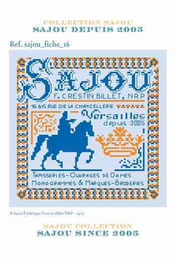 Sajou サジュー クロスステッチ刺しゅうチャート 図案 GRILLE DE POINT CROIX 予約 SAJOU GRI_PDC_SAJOU_16 1934 手芸 1954 セール特別価格 市場 輸入