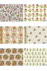 SAJOU(メゾン・サジュー) グリーティングカード 6枚セット 【POCHETTE DE SIX CARTES TISSUS FLEURIS】 案内状 招待状 フランス 葉書 ポストカード フランス PAPE_CP_TIS_ASS_03【予約】