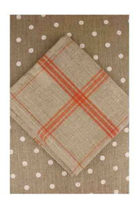 SAJOUiTW[jz NX yIW̃g[V-TORCHON ? BRODER LIN QUADRILLAGE ORANGE-z tX AG TOR_LIN_QUA_ORANGEy\z