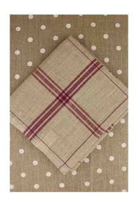 MAISON SAJOU z NX yO[ṽg[V-TORCHON ? BRODER LIN QUADRILLAGE PRUNE-z tX AG TOR_LIN_QUA_PRUNEy\z