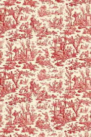 SAJOU 反物 コットン生地 140cm x 90 cm 【TOILE DE JOUY EN 150 CM OFFRANDE MINIATURE ROUGE】 マスク パッチワーク ハンドメイド T_SAJ_M_150_PER_14A 【予約】