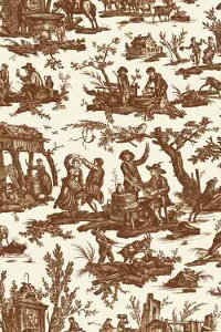 Sajou TW[ GRebNXiOEKO-TEXj An  Rbg 140cm x 90 cm yTOILE DE JOUY EN 150 CM ABREUVOIR MARRONz }XN pb`[N Jgi[W nhCh tX T_SAJ_M_150_PER_12Ay