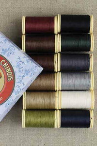 sajou �~�V���� ���l�� ������ ��100% �M�t�g�{�b�N�X 12�{�Z�b�g �yLIN GLAC? N°40 12 BOBINES TONS FONC?S�z �t�����X�� CHLIN_30_ASS_01_B�y�\��z