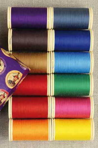 Maison Sajou(サジュー) ミシン糸 ポリエステル100% ギフトボックス 12本セット 【FIL POLYESTER BO?TE 12 BOBINES TONS VIFS】 フランス製 CHPOL_ASS_12_04_B【予約】