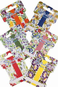 Sajou  Cartes de rangement pour rubans et fils - motifs fleuris - Srie 3 I[KiCU[ ]TW[ CAR_RUB_006_070_090_04