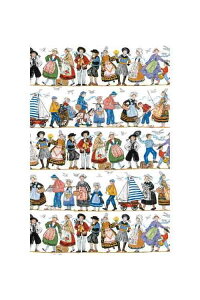 Maison SajouiTW[j vgn 45x65cm ͂ yCOUPON TISSU PUR COTON FARANDOLE BRETONNEz Jbgς tX GRebNXiOEKO-TEXj A T_SAJ_C_050_075_PER_29A y\z