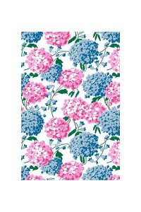Maison Sajou GRebNX OEKO-TEX An  Rbg 140cm x 90 cm yTISSU COTON AU METRE HORTENSIAS ROSES ET BLEUS - z E  E AWTC - z }XN pb`[N Jgi[W  t