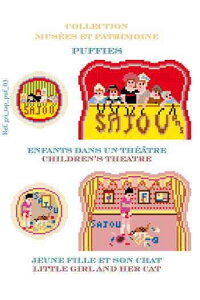 Maison SajouiTW[j NXXeb` hイ | `[g } y Grilles puffies Enfants th??tre - Jeune fille et son chat z | A ㋉ GRI_TAP_PUF_03y\z