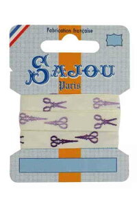 Maison SajouiTW[jhJ{1m y Ruban coton ciseaux mauve d?grad? carte 1m z tX A RUB_COUT_07_CIS y\z
