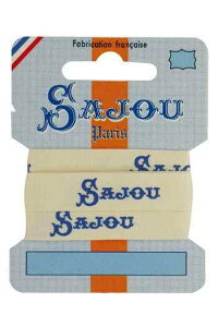 Maison SajouiTW[j{1m y Ruban coton ?cru Sajou bleu - carte 1 m z tX A RUB_S_LOGO_07 y\z