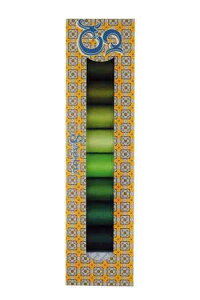 Maison Sajou �T�W���[ �|���G�X�e���� 8�{�Z�b�g �y Polyester thread - 8-spool box - green tones �z �t�����X�� CH_SAJ_POL_08_BO_05�y�\��z