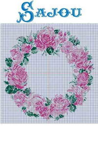 Maison Sajou�i�T�W���[�j �N���X�X�e�b�` �h���イ ��| �`���[�g �}�� �y �o�� / Cross stitch chart Crown of lilac �z ��| �A�� �㋉�� GRI_PDC_FLE_11�y�\��z