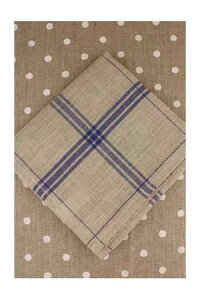 SajouiTW[j y̃g[Vz GRAND TORCHON  BRODER PUR LIN QUADRILLAGE BLEU z NX tX AG TOR_LIN_QUA_BLEU y\z