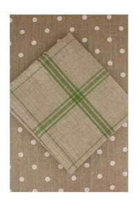 Maison Sajou y΂̃g[Vz GRAND TORCHON  BRODER PUR LIN QUADRILLAGE VERT z NX tX AG TOR_LIN_QUA_VERT y\z