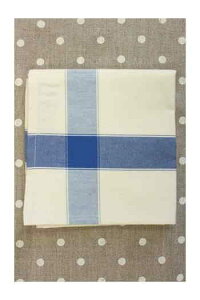 Maison Sajou y̃g[Vz TORCHON  BRODER - CENTRE ADA 6,5 - CRU/BLEU z NX tX AG TOR_COT_AID_BLEU y\z