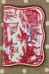Sajou �y�\�[�C���O�p�j�E�h�J�p �j�Z�b�g�z POCHETTE  L'ANCIENNE CONTENANT 40 AIGUILLES MODLE TOILE DE JOUY ROUGE ��| AIG_POC_040_TRAV_01 �y�\��z