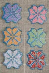 TW[ yWE[̉HI[KiCU[z SIX CARTES  FIL SAJOU MODLE LISIEUX - MOTIFS DE PLUMES tX CAR_CF_006_LISIEUXy\z