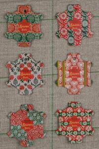 TW[ yoC[̋lI[KiCU[z SIX CARTES  FIL SAJOU MODLE BAYEUX - PAPIERS PEINTS ANCIENS tX CAR_CF_006_BAYEUXy\z