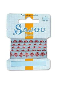 TW[ { 1m m |p y12 MM RIBBON COMPTOIR SAJOU MOTIF N°05 - 1M CARDz tX AG RUB_POL_012_CO_05_C y\z