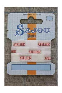SAJOU { 1m m | y13MM WOVEN RIBBON "ATELIER" (WORKSHOP) 1M CARDz tX AG RUB_POL_013_LM_02_C y\z