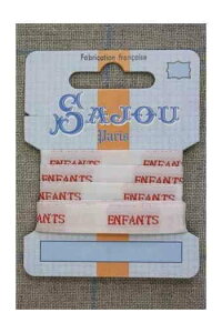 TW[iSAJOUj { 1m m |p y13MM WOVEN RIBBON "ENFANTS" (CHILDREN) 1M CARDz tX AG RUB_POL_013_LM_06_C y\z