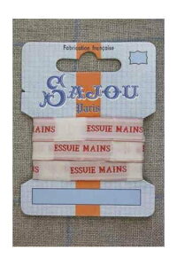 TW[iSAJOUj { 1m m |p y13MM WOVEN RIBBON "ESSUIE-MAINS" (HAND TOWEL) 1M CARDz tX AG RUB_POL_013_LM_07_C y\z