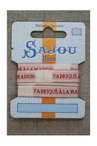 TW[iMaison Sajouj { 1m m |p y13MM WOVEN RIBBON "FABRIQU  LA MAISON"(HOME MADE) 1M CARDz tX AG RUB_POL_013_LM_08_C y\z