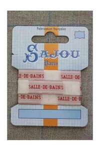 Maison Sajoui]TW[j |{ 1m m y13MM WOVEN RIBBON "SALLE-DE-BAINS" (BATHROOM) 1M CARDz tX AG RUB_POL_013_LM_12_C y\z