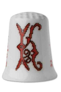 TW[iMaison Sajouj t@C{[`Ci uKv Vu w | yD DE COLLECTION PORCELAINE - POINT DE CROIX - LETTRE Kz tX MER_DE_FISMES_Ky\z