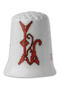 TW[(Sajou) t@C{[`Ci uLv Vu w | yD DE COLLECTION PORCELAINE - POINT DE CROIX - LETTRE Lz tX MER_DE_FISMES_Ly\z