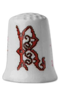 SajouiTW[j t@C{[`Ci uRv wʂ Vu yD DE COLLECTION PORCELAINE - POINT DE CROIX - LETTRE Rz tX MER_DE_FISMES_R y\z