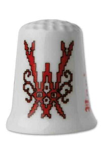 Sajou t@C{[`Ci uWv Vu wʂ yD DE COLLECTION PORCELAINE - POINT DE CROIX - LETTRE Wz tX MER_DE_FISMES_W y\z